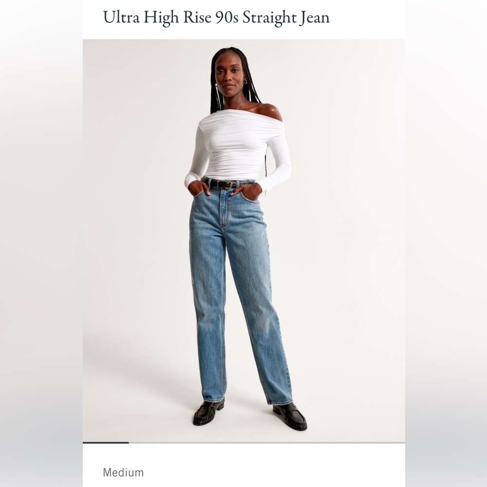 Abercrombie & Fitch Ultra High Rise 90s Straight Jean, 6L/28L